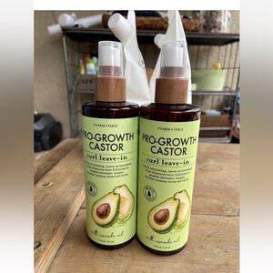2-Pack PHARM TO TABLE ~ PRO-GROWTH CASTOR CURL LEAVE-IN WITH AVOCADO OIL 8 fl oz